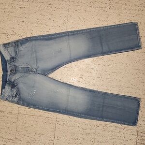 Diesel Industry Distressed Embroidered Straight Leg Jeans